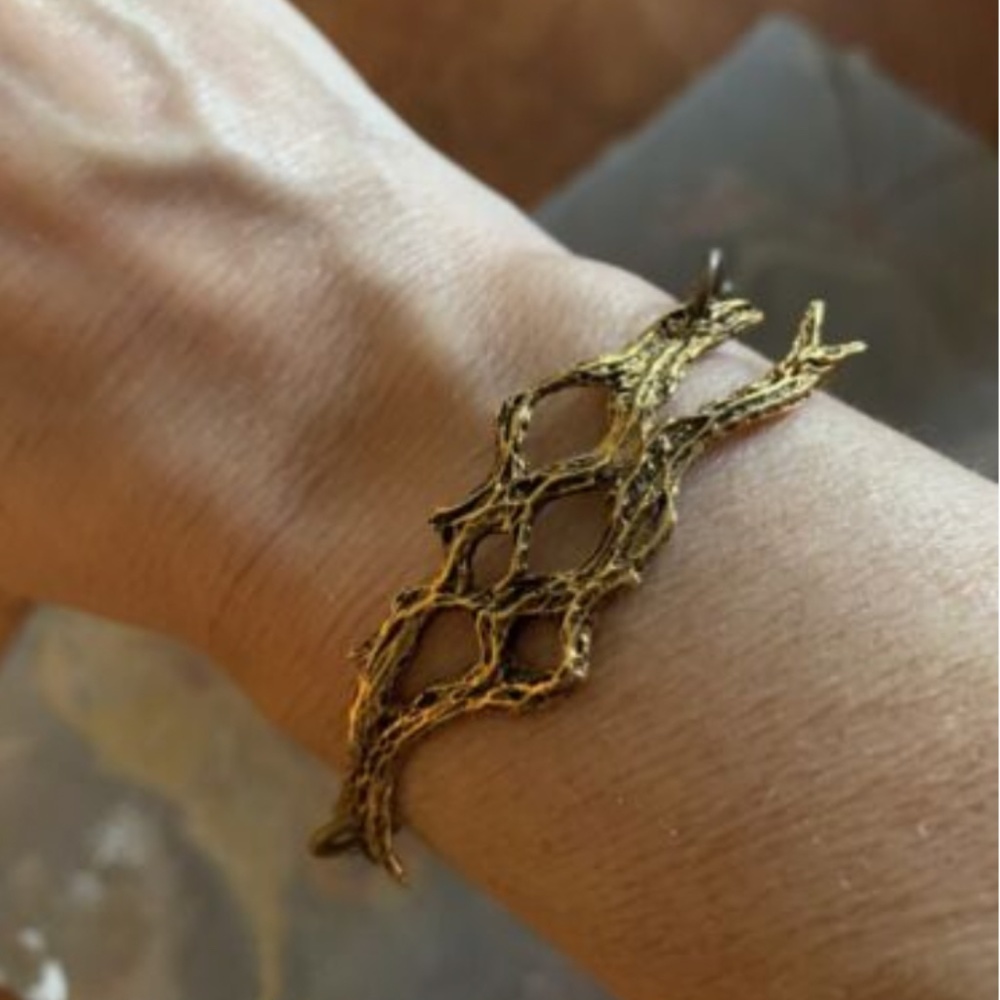 ornamental things vintage style driftwood brass bracelet NEW.